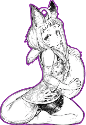 😊 Стикер «fox girl (jaco)» для Telegram