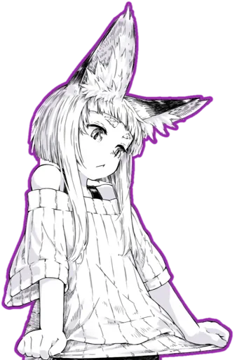 😒 Стикер «fox girl (jaco)» для Telegram