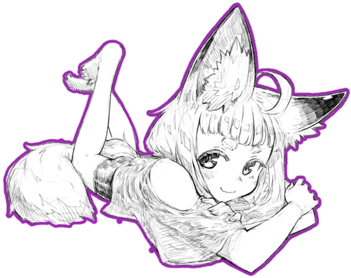 😳 Стикер «fox girl (jaco)» для Telegram
