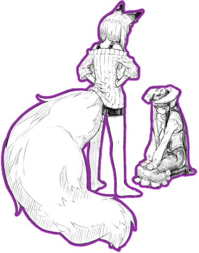 😒 Стикер «fox girl (jaco)» для Telegram