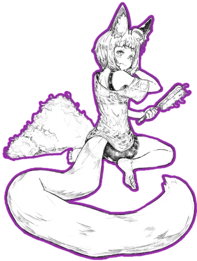 😳 Стикер «fox girl (jaco)» для Telegram