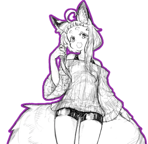 😊 Стикер «fox girl (jaco)» для Telegram