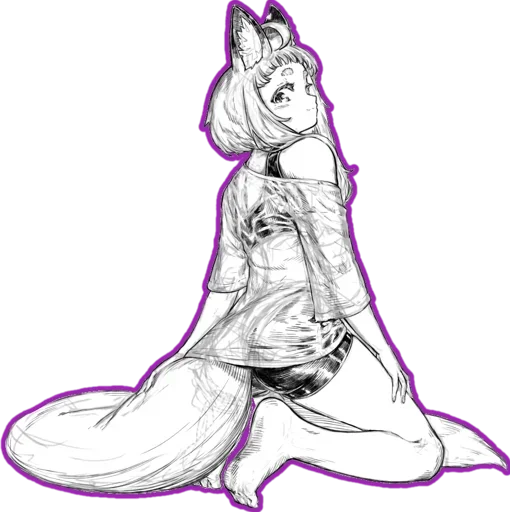 😳 Стикер «fox girl (jaco)» для Telegram