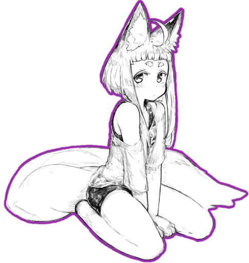 😒 Стикер «fox girl (jaco)» для Telegram