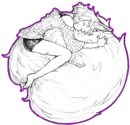 😴 Стикер «fox girl (jaco)» для Telegram