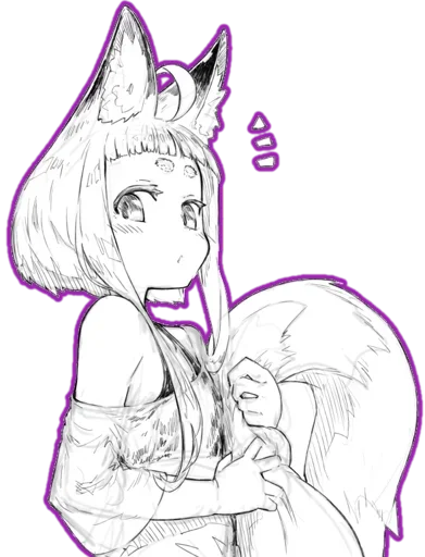 😏 Стикер «fox girl (jaco)» для Telegram