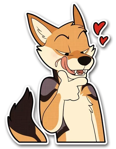 🥳 Стикер «Fox and Hugs» для Telegram