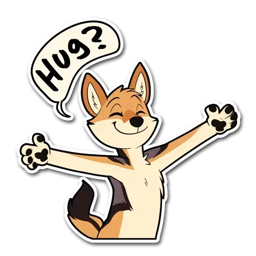 🤨 Стикер «Fox and Hugs» для Telegram