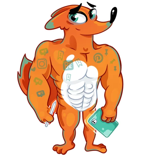 💪 Стикер «FOXDIZIGNER» для Telegram