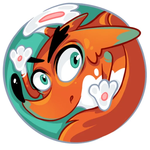 😶 Стикер «FOXDIZIGNER» для Telegram