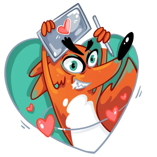 ❤️ Стикер «FOXDIZIGNER» для Telegram