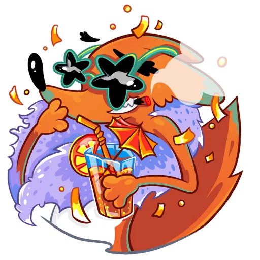 🥳 Стикер «FOXDIZIGNER» для Telegram