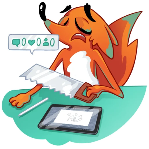 😩 Стикер «FOXDIZIGNER» для Telegram