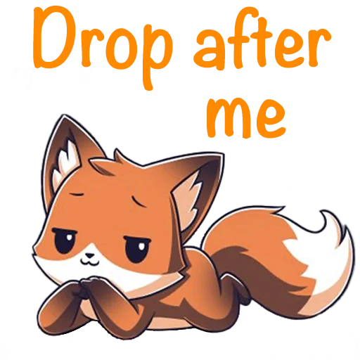 Стикерпак Fox Drop для Telegram