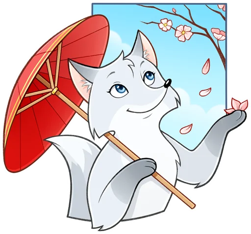 🌸 Стикер «Лисик» для Telegram