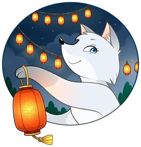 🌃 Стикер «Лисик» для Telegram