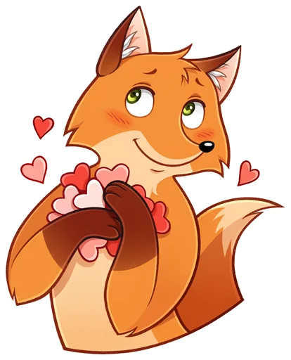 ❤️ Стикер «Лисик» для Telegram