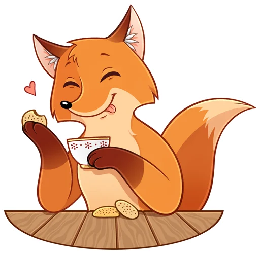 🍪 Стикер «Лисик» для Telegram