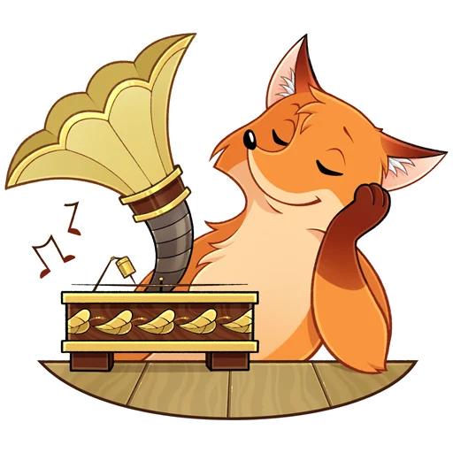 🎧 Стикер «Лисик» для Telegram