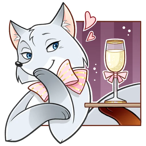🥂 Стикер «Лисик» для Telegram