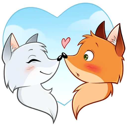 ❤️ Стикер «Лисик» для Telegram