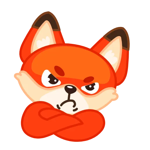 😠 Стикер «Fox» для Telegram