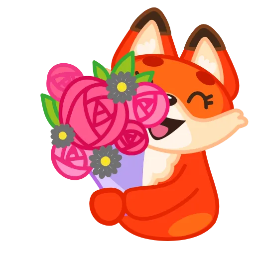 Стикерпак Fox для Telegram