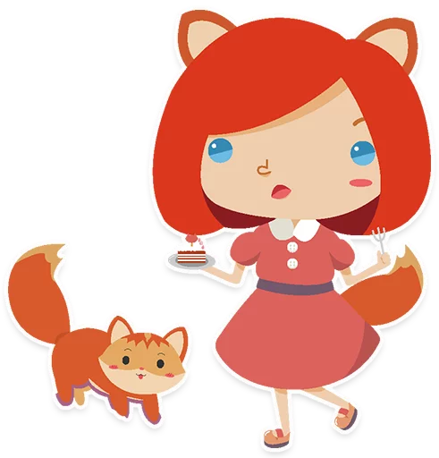 🍰 Стикер «foxmosa» для Telegram