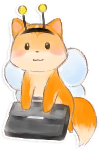 🐝 Стикер «foxmosa» для Telegram