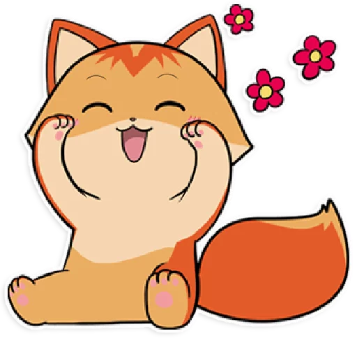 🌸 Стикер «foxmosa» для Telegram