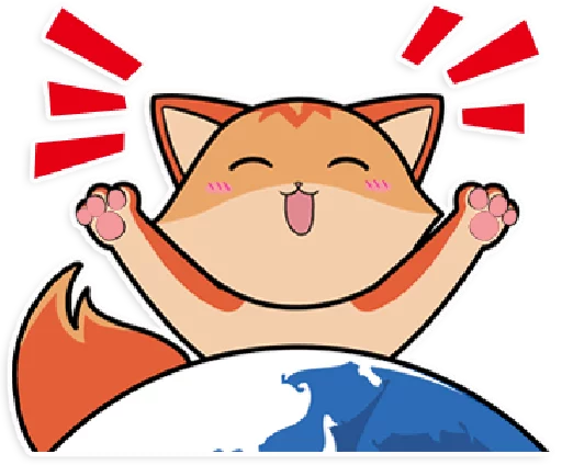 🌏 Стикер «foxmosa» для Telegram
