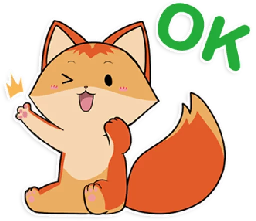 🆗 Стикер «foxmosa» для Telegram