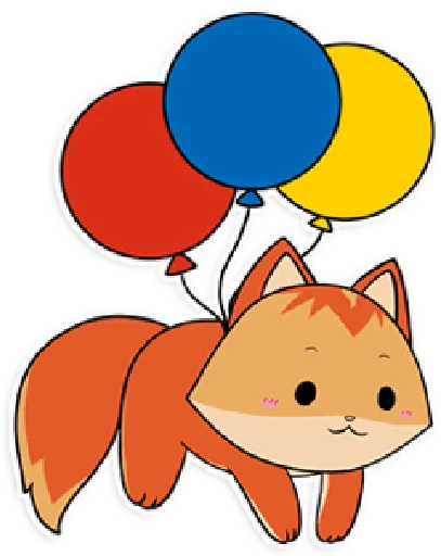 🎈 Стикер «foxmosa» для Telegram