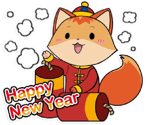 🎆 Стикер «foxmosa» для Telegram