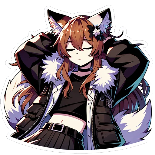 Стикер 6 Fox Nika