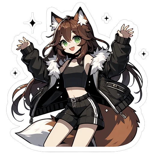 Стикер 4 Fox Nika