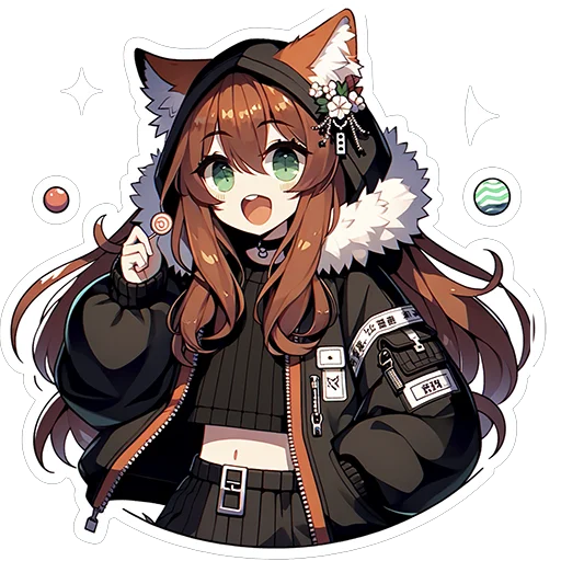 Стикер 10 Fox Nika