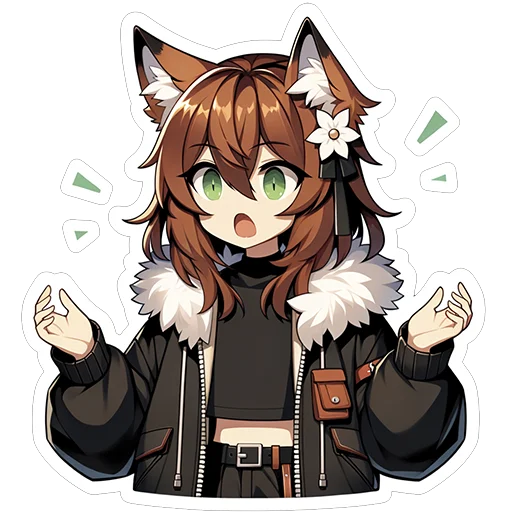 Стикер 3 Fox Nika