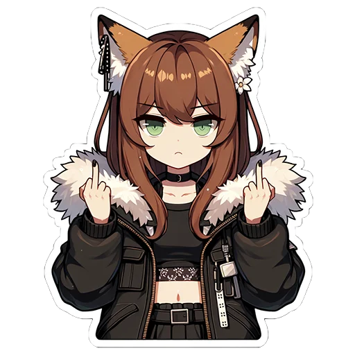 Стикер 11 Fox Nika