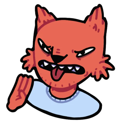 😡 Стикер «Лис программист» для Telegram