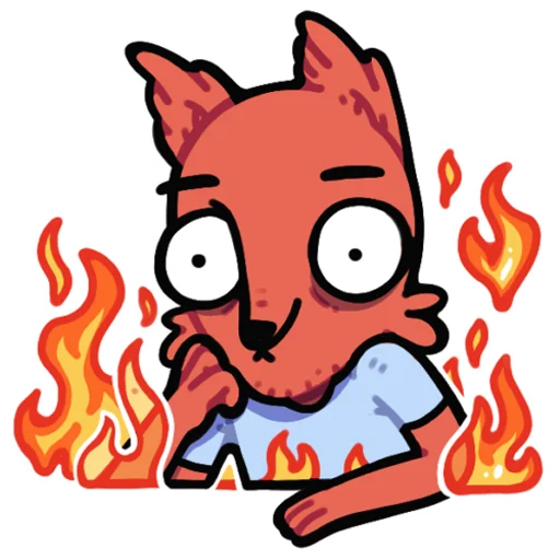 🔥 Стикер «Лис программист» для Telegram