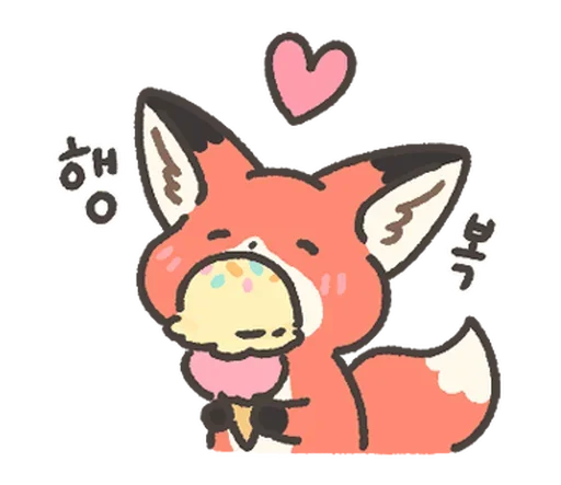 ❤️ Стикер «Foxs» для Telegram