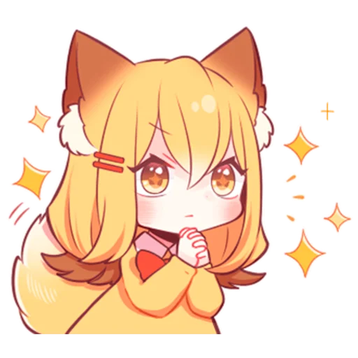 ✨ Стикер «Девочка-лисичка» для Telegram