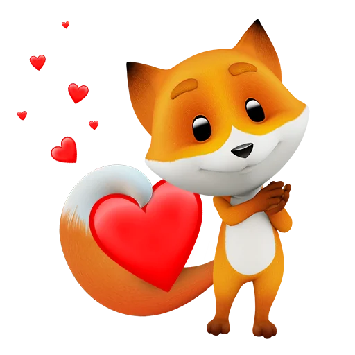 💕 Стикер «Фоксі» для Telegram