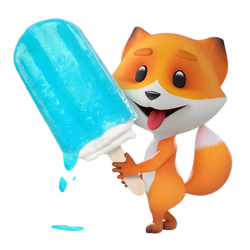 🍦 Стикер «Фоксі» для Telegram