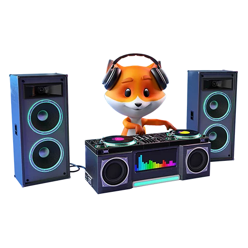 🎧 Стикер «Фоксі» для Telegram