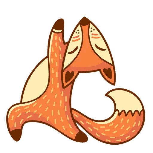 🦊 Стикер «Лисичка-Йога» для Telegram