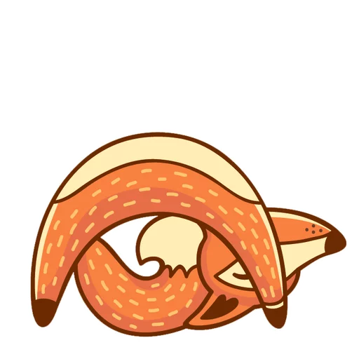 🦊 Стикер «Лисичка-Йога» для Telegram