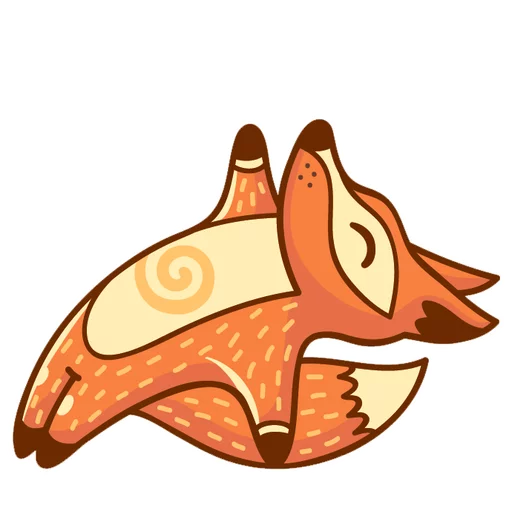 🦊 Стикер «Лисичка-Йога» для Telegram