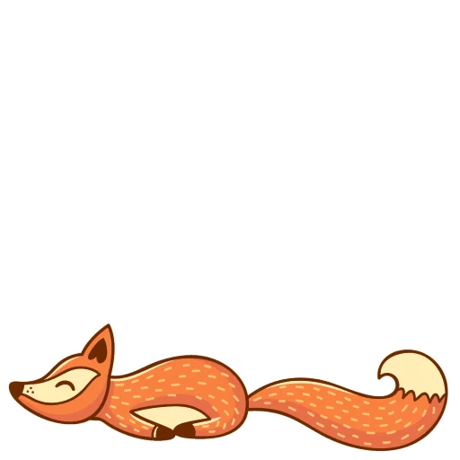 🦊 Стикер «Лисичка-Йога» для Telegram